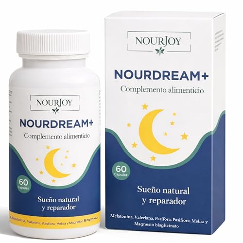 Pastillas para Dormir con Melatonina – Suplemento Sueño Natural con Valeriana, Pasiflora, Melisa y Magnesio Bisglicinato – Ayuda a Conciliar el Sueño y Dormir Mejor – 60 Cápsulas