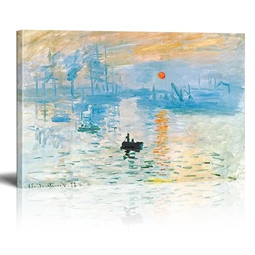 Toile Claude Monet Impression lever du soleil encadrée pour sublimer un salon