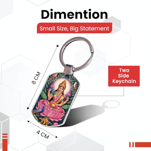 Image of Stylish Metal Keychains with Permanent Glossy Print - Inspirational Quotes & Spiritual Designs - Perfect Key chains for loved ones, Personal Use, Gifts & Return Gifts