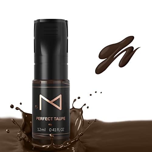 M Cosmetic Microblading Ink Permanent Makeup Pigment Eyebrow Ink Microblading Pigment for Eyebrow Eyeliner - Machine Use Permanent Makeup -12ml (Perfect Taupe)