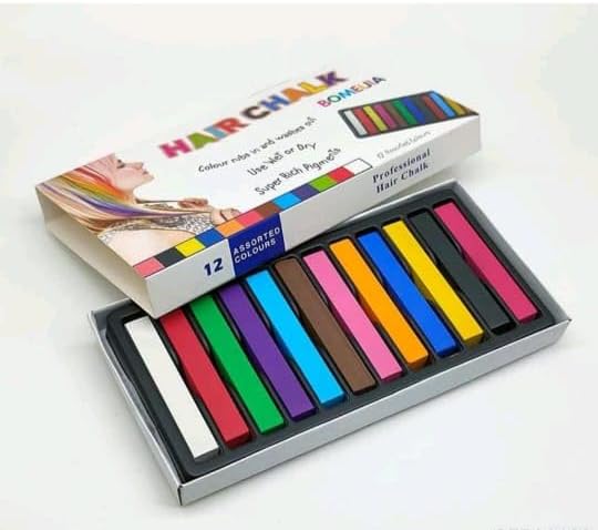 Temporary Hair Chalk - Washable Hair Color Safe For Kids And Teen - For Halloween Cosplay Party Girls Gift Kids Toy Birthday Christmas Gifts For Girls - 12 Bright Colors