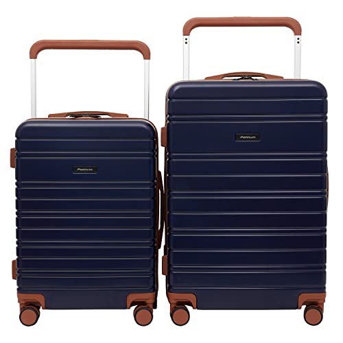 Image of Travelers Club 2PC or 20 inch Navigate Luggage Set, Navy Blue, 2PC Set