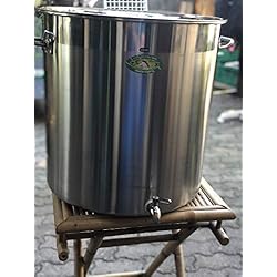 Cacerola 50 Litros Cacerola con grifo de 50 litros, acero inoxidable, gran capacidad, ideal para cerveza