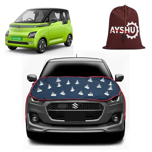 Image of AYSHU Dustproof Car Protection with Spikes for Dogs Compatible with MG Comet EV | Anti-Scratch Bonnet Guard | Heavy Duty Waterproof & UV Resistant Car Body Cover, Black