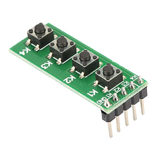 Teclado de 4 Botones Arduino, Teclado DIY, Módulo de Interruptor de Botón Pulsador Universal de 4 Teclas, Tablero de Teclado