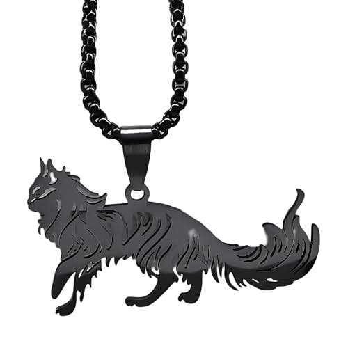 Collier de chat noir de sorcellerie en argent, cadeau mystique pour femme