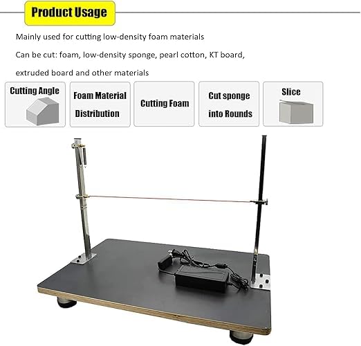 Table de coupe de mousse à fil chaud réglable horizontal 30W pour découpeur d'éponge - 4