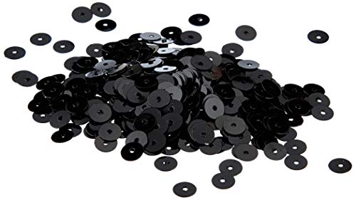 Efco 1028589 Pailletten rund flach ø 6 mm 40 g / ~4.000 Stück schwarz