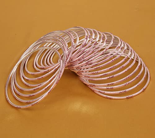 Touchstone "Colorful 2 Dozen Bangle Collection Indian Bollywood Alloy Metal Textured Designer Jewelry Bangle Bracelets Set of 24 for Women3