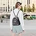 Imagen de FOLOVEYA Mochila Mujer Antirrobo Moda Bolsa de Mano Hombro Impermeable Multiples Bolsillos Bolsos Señorita Linda Mochilas para Trabajo Compras Viaje Universitaria Escuela Salir de Cuero PU Negro