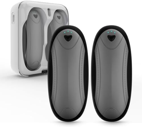 Hand Warmers 2 Pack with 10000mAh Charging Box,Portable Pocket Heater,24Hrs Long Safe Heat,Outdoor, Travel, Golf, Hunting, Camping,Gifts for Men Women