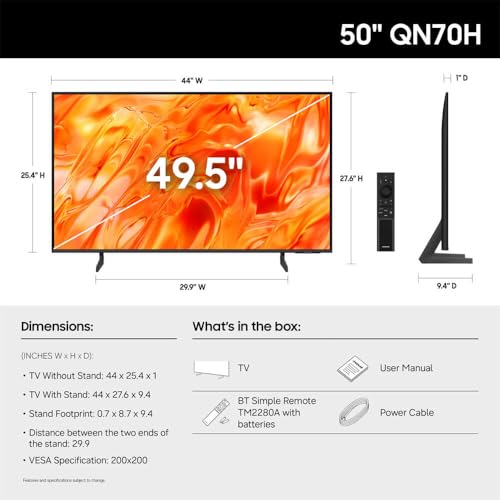 Image of Samsung QN50QN70H 50 inch Class QN70H Series 4K UHD Neo QLED Mini LED Smart TV