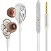 Produktbild zanasta Kopfhörer In-Ear Stereo Headset | Ohrhörer mit Mikrofon, Ergenomisches Design | 3,5mm Klinkenstecker Kabel (Klinke) Silber