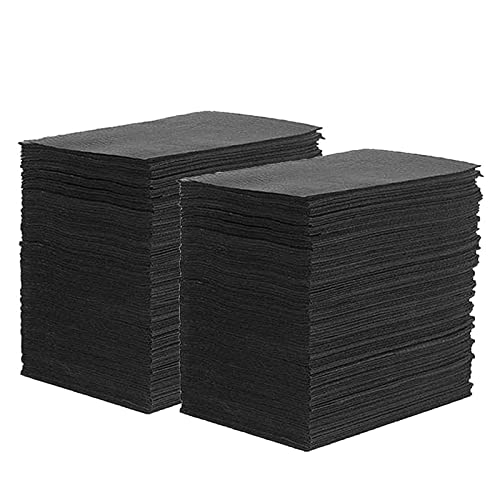 125 Piezas Baberos Dentales Negros,Premium Baberos Desechables Impermeables para Tatuajes, Manteles para Tatuajes Almohadilla Limpia Baberos para Pacientes Servilletas Dentales Cubre Bandejas(Negro)