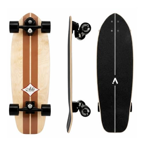ACTA Surfskate Foam V2 31' - Ocean - Tabla de Surf de Arce de 7 Pliegues, Ideal para Principiantes e intermedios, para pumptrack, Cruising y Carving Urbano (Foam V2) (Timber)