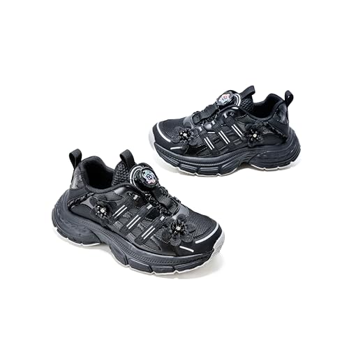 Kids Unisex Fashion Athletic Sneakers, Floral & Frill Embellishment, Upper Material Optional, EVA SBS-Blend Sole4