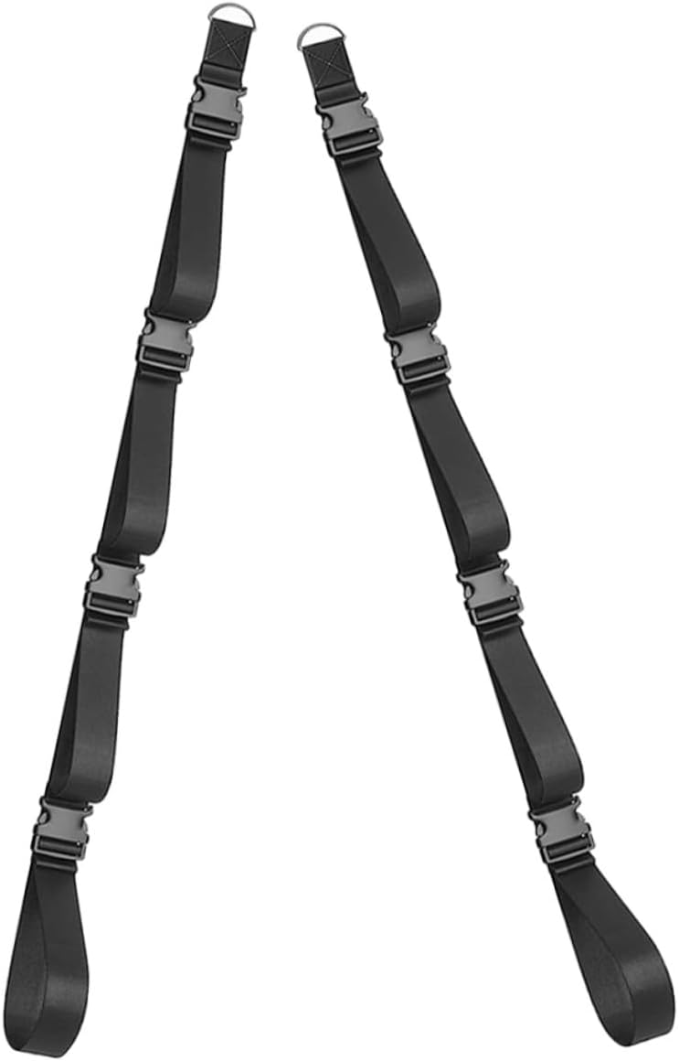 Housoutil 2pcs Multi-use Wall Strap with Buckles, Adjustable Wall Hanging Storage Belt for Garage Organization and Camping Chair Rack