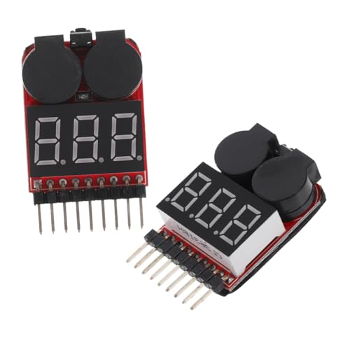 Angoily Multi-Battery Voltage Tester Low Voltage Alarm Bb Sound Alert for 18s Lithium Batteries for Car and Home