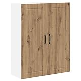 Homgoday Holz-Küchenwandschrank Artisan-Eiche | 2 Regale | 80x31x100 cm | Wandmontage Model885154