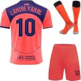 DMDMK Barcelona Yamal #10 2025/2026 Dritte Trikot Shorts und Socken Kinder und Jugend Größe (Dritte, 28 (10-11 Jahre))