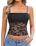 Avidlove Lace Camisole for Women Sexy Tank Top Going Out Y2K Fashion Top Lace Crop Tops Summer Trendy Tops Black