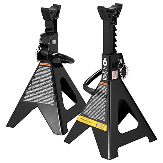 Torin 6 Ton (12,000 LBs) Capacity Double Locking Steel Jack Stands, 2 Pack, Black, AT46002AB