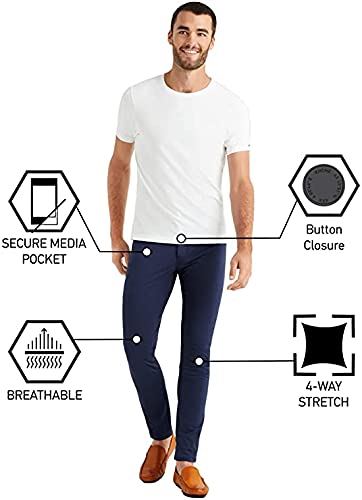Rhone Men's Commuter Five Pocket Slim Fit Pant, Premium Comfort, Breathable 4-Way Stretch Fabric (Navy, 32W x 33L)2