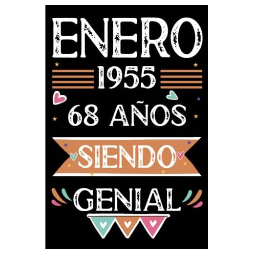 CUADERNO, Enero 1955, 68 Años Siendo Genial: Libro de visitas, cuaderno, 110 páginas de felicitaciones, idea de regalo, regalo Para la esposa, novia, mujer, La madre
