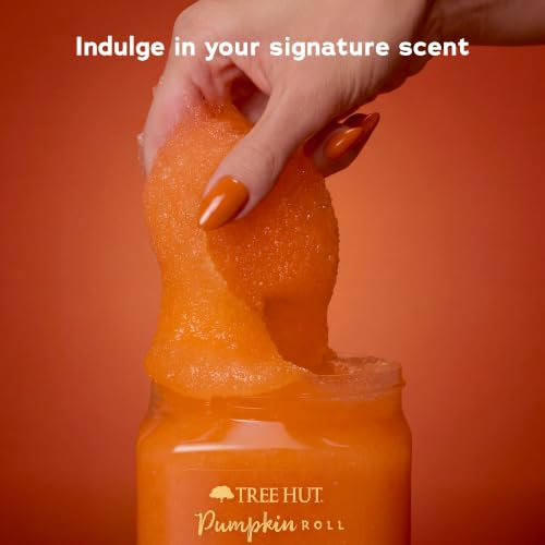 Image of Tree Hut Pumpkin Roll Body Scrub, Exfoliating Sugar Scrub, Vegan, 18 Oz