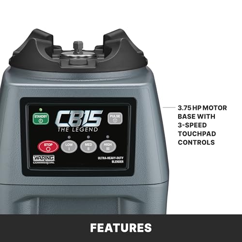 Image of Waring One-Gallon Food Blender with Electronic Keypad & Copolyester Jar | 3.75 HP Commercial Motor, Electronic Keypad, 3-Speed, MAX Pulse, 100+ Cycles a Day, Restaurants, NSF Certified