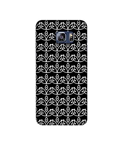 Image of Amazon Brand - Solimo Designer White Flowers Pattern 3D Printed Hard Back Case Mobile Cover for Samsung Galaxy S6 Edge Plus