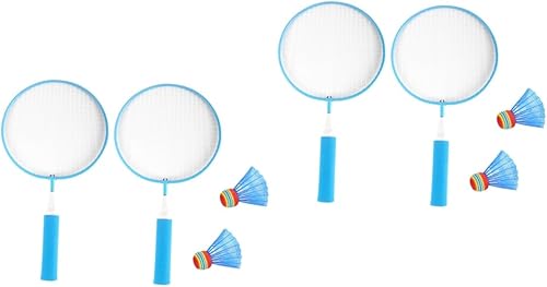 Yardwe 8 Pcs Blue Outfit Sports Badminton Racket with Balls Leisure Suit Kids Suit Kids Supplies Casual Child Outdoor Toy
