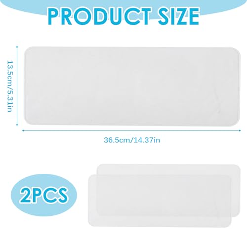 Image of Pack of 2 Silicone Keyboard Protectors, Universal Size 36.5 cm x 13.5 cm, Splash Resistant, Washable and Reusable, Keyboard Protector for 15-17 Inch Laptops
