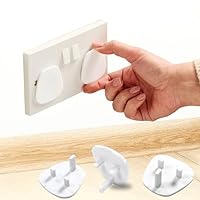 Plug Socket Covers UK – [ 10 PACK ] Baby Proof Plug Socket Cover | Plug Protectors Baby UK | Plug Covers for sockets UK | Child Proof & Reusable Socket Protectors | BPA-Free & Durable (White)