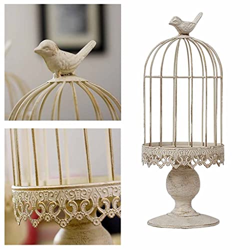 N/A Iron Candle Holders Bird Cages Classic Birdcage Candlesticks Home Festival Ornament Wedding Party Decoration (Color : A, Size : 36Cm) #TOP2