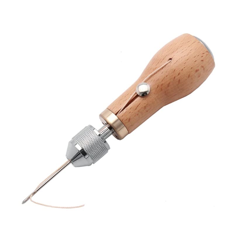Professional Sewing Awl Hand Stitcher Repair Tool Kit for Leather Belt Repair Lockstitch Set