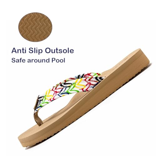 Ampeo Women's Arch Support Flip Flops Comfortable Casual Summer Beach Thong Sandals