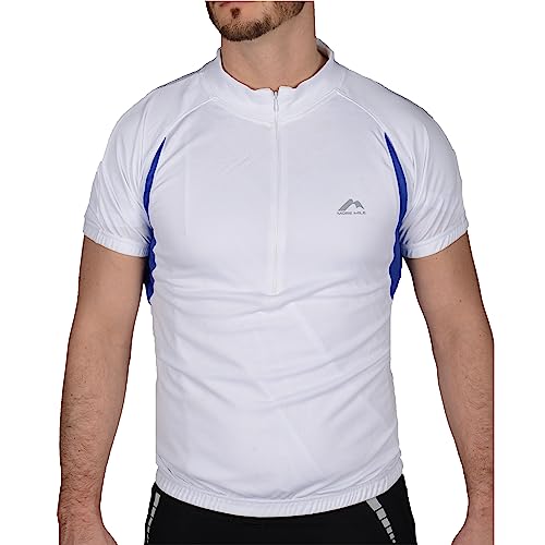More Mile Short Sleeve Mens Cycling Jersey - White
