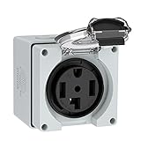 Muelnmey 30Amp Power Outlet Box,125/250Volt NEMA 14-30R Receptacle Outdoor dustproof and Weatherproof for Electric Vehicles, RV,Electric Dryers,No Grounding,etc.ETL Listed.