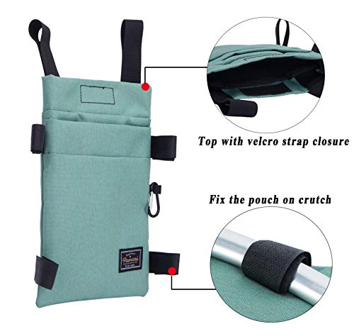 Crutch Bag Universal Crutches Accessory Crutch Carryon Pouch (Green1)
