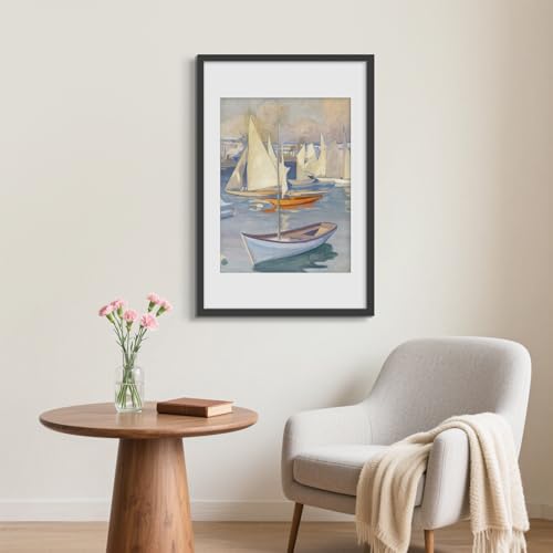 Picrit 22.375x34 Picture Frame 3 Pack, Black Poster Frame, Display Poster 18 x 24 with Mat or 22.375 x 34 without Mat for Horizontal or Vertical Wall Mounting
