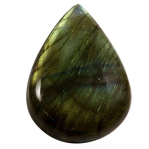 Labradorite naturelle de 57,2 carats en cabochon poire de qualité gemme unique
