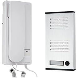 Portero Automatico Tegui 8 Viviendas SCS Sentinel - PAF0001 - 2 -ENCERTIVO DE AUDIO DE AL ARCHIVO para la construcción de la casa - 1 intercomunicador con cable y 1 plato de aluminio al aire libre - Audiokit 32068