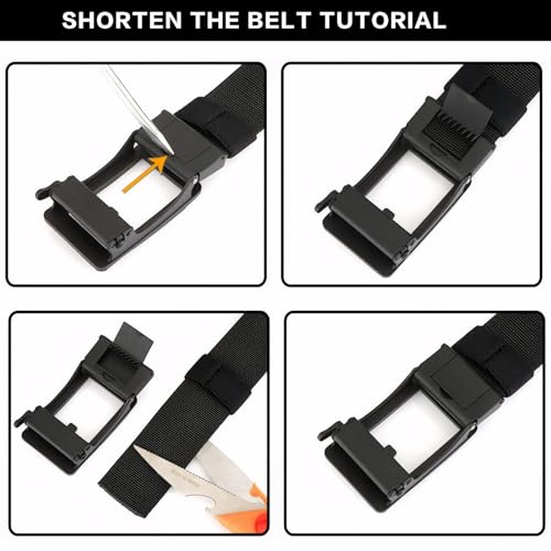 Mens Stretch Ratchet Belt 1.37" Wide Nylon Webbing Elastic Golf Jeans Belts for Men4