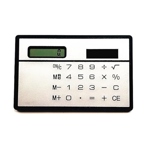 Aouzsta Solar Power Calculator 8 Digit Display Basic Standard Calculators Thin Calculator for Business Office School