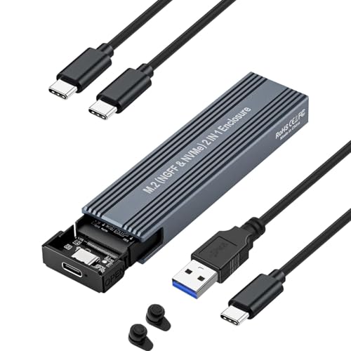 Carcasa externa para SSD M.2 NVME y SATA 2 en 1 USB 3.1 miniatura 1