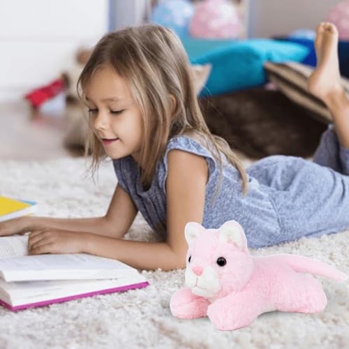 Image of Mirada Floppy Cat Soft Toy - Peach Plush Stuffed Animal for Kids & Girls - Adorable Gift - 21cm