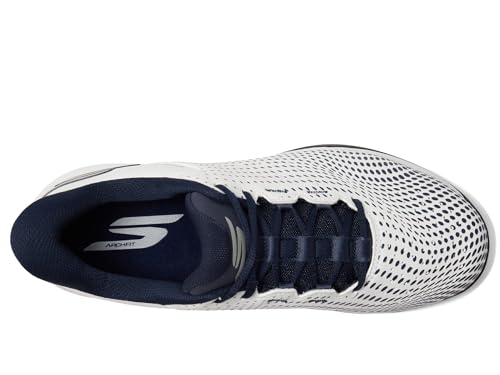 Skechers Men's Viper Court Reload Hands Free Slip-Ins Pickleball Sneaker, White/Navy, 7