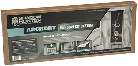 Shadow Hunter SHSSBW Archery Silent Shadow Window Kit System for Deer Hunting Blinds, 2 Piece Set with 8" x 24 1/2" Windows