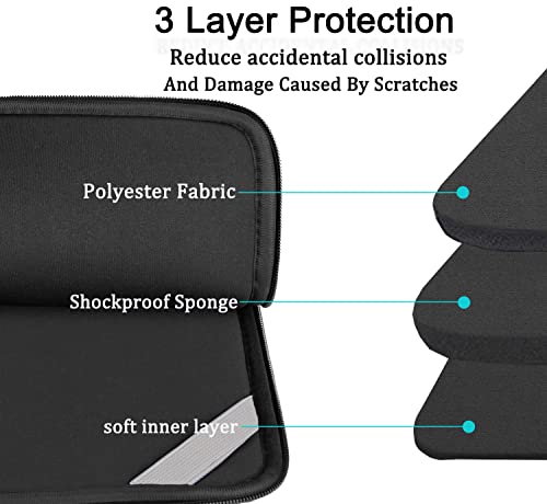 Image of Laptop Sleeve Bag 15.6 inch, BOOEUDI Shockproof Protective Computer Carrying Cover with Front Pocket, Briefcase Handbags Laptop Case for 15.6 inch HP, Dell, Acer, Asus, Notebook, Grey